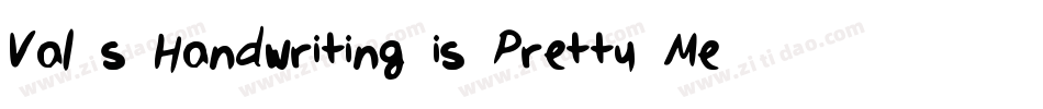 Val s Handwriting is Pretty Messy字体转换